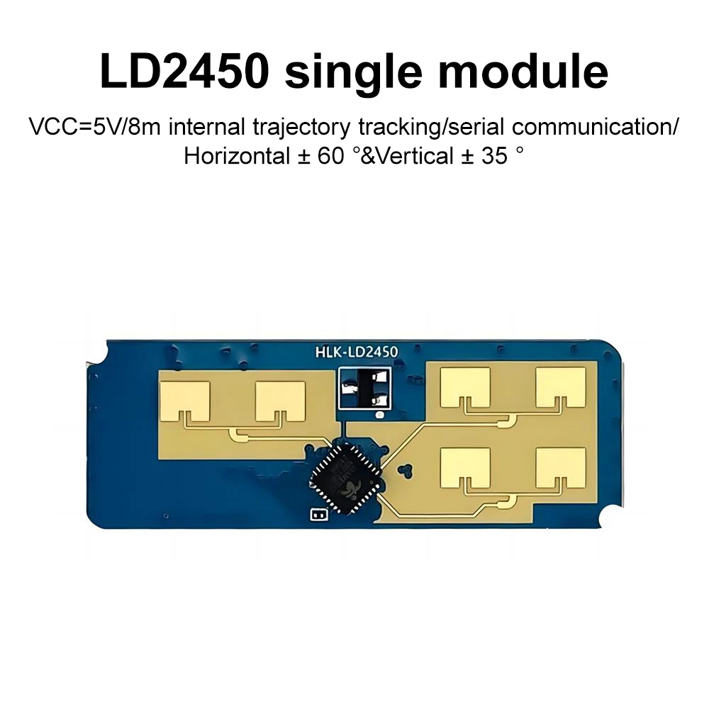 HLK-LD2450 DC5V 24G MM Wave Human Body Motion Tracking Trajectory Radar Sensor Module Smart Home Test Distance Angle Speed