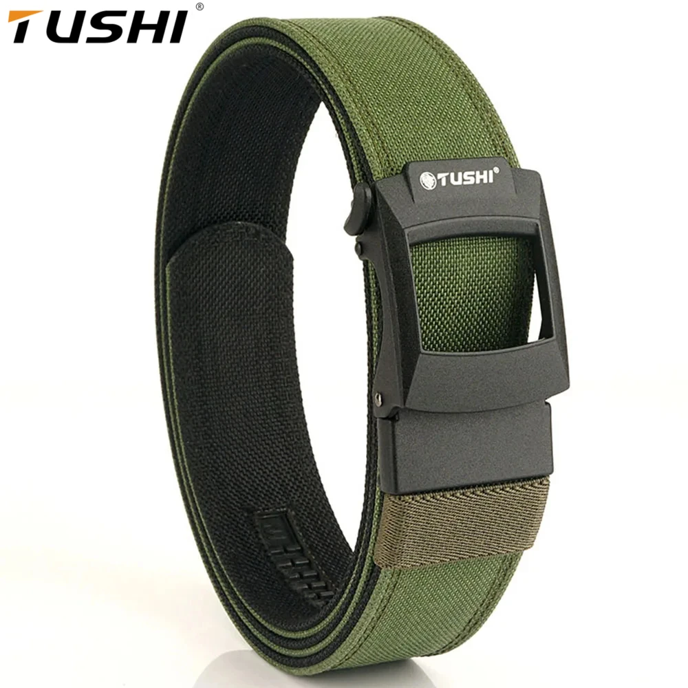 

TUSHI Brand 3.8CM double-layer reinforced automatic buckle shooting training quick hanging pistol nylon belt outdoor leisure