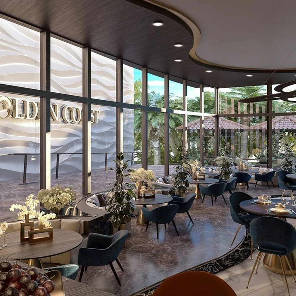 業務用家具 バーカウンター ホテル家具 バー レストラン カスタムダイニングテーブルと椅子 高級ダイニングテーブルセット