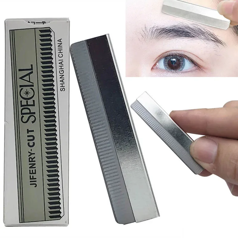 100pcs Stainless Steel Scraper Eyebrow Blade Knife Professional Razor Hair Blade Tattoo Eyebrow Trimmer Makeup Beauty Tools