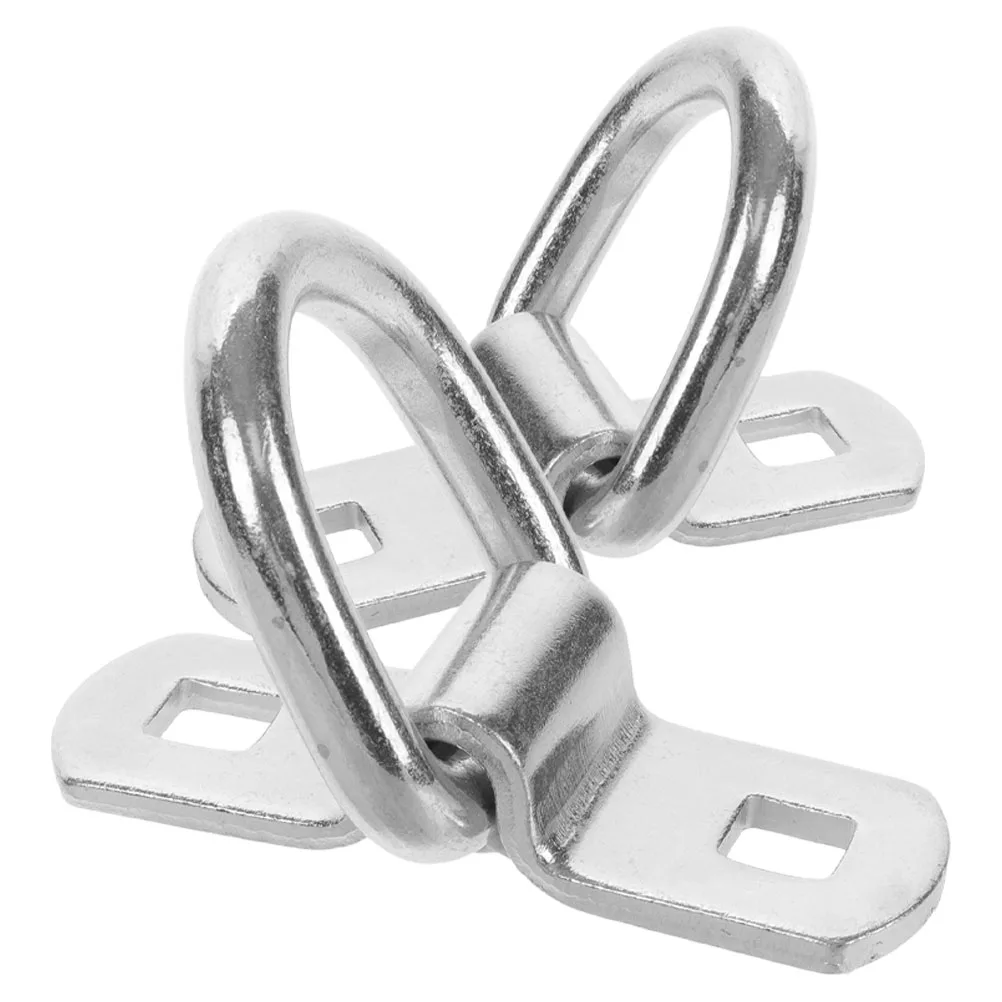 

2pcs Heavy Duty Trailer Stabilization Ring Carbon Steel Tow Hook Tie Down Durable Rust Proof Car Accessories Suitable For Most
