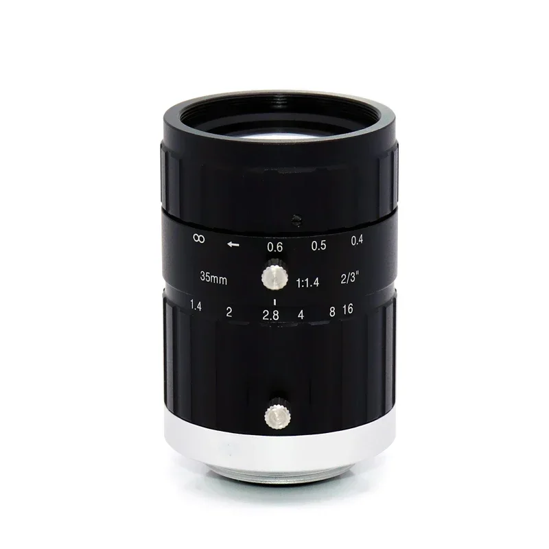 عدسة كاميرا صناعية عالية الوضوح بدقة 8 ميجابكسل، واجهة C، 16 25 35 مم 2/3 بوصة