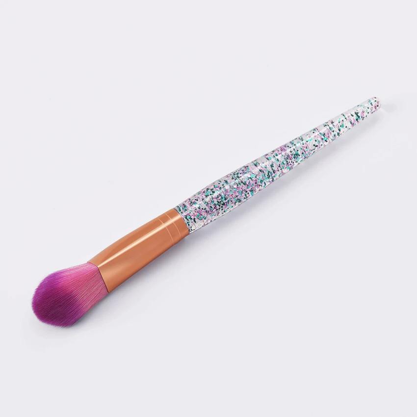 Saiantth Enkele Nieuwe Conische Vlam Brush Up Kwasten Deeltjes Clear Candy Eenhoorn Cosmetische Tool Facial Blush