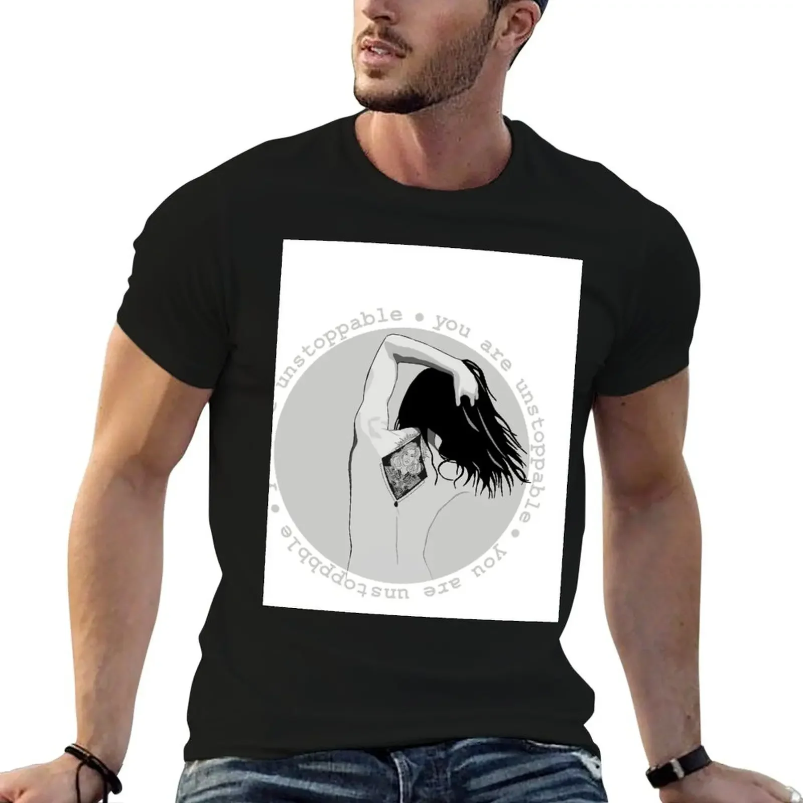 YOU ARE UNSTOPPABLE T-Shirt man t shirt plus size clothes graphic t shirt vintage T-shirt men