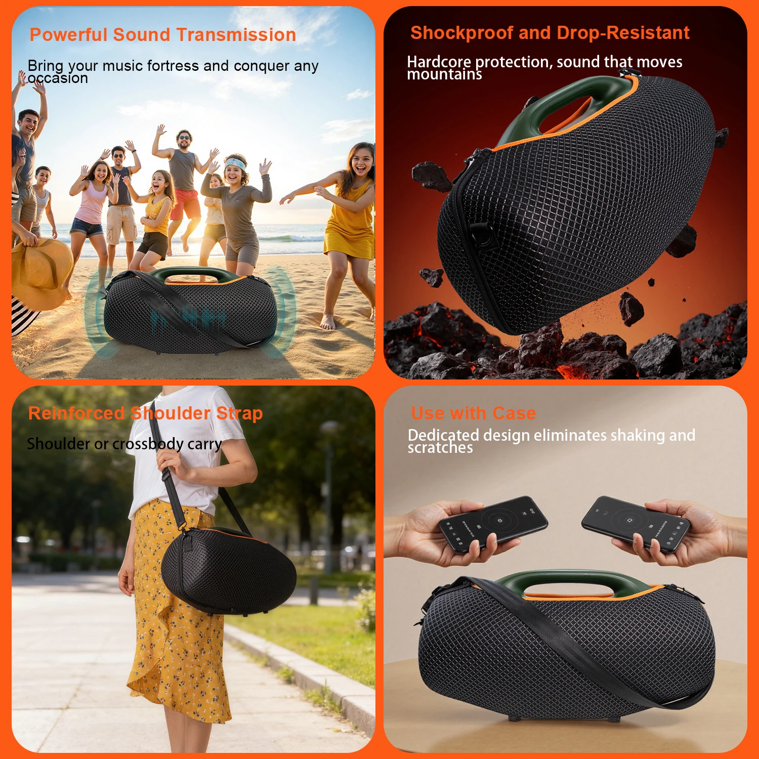 

Portable Storage Bag for JBL BOOMBOX 4 Wireless Speaker Carrying Case Fabric Pouches with Shoulder Strap Speaker Accessories