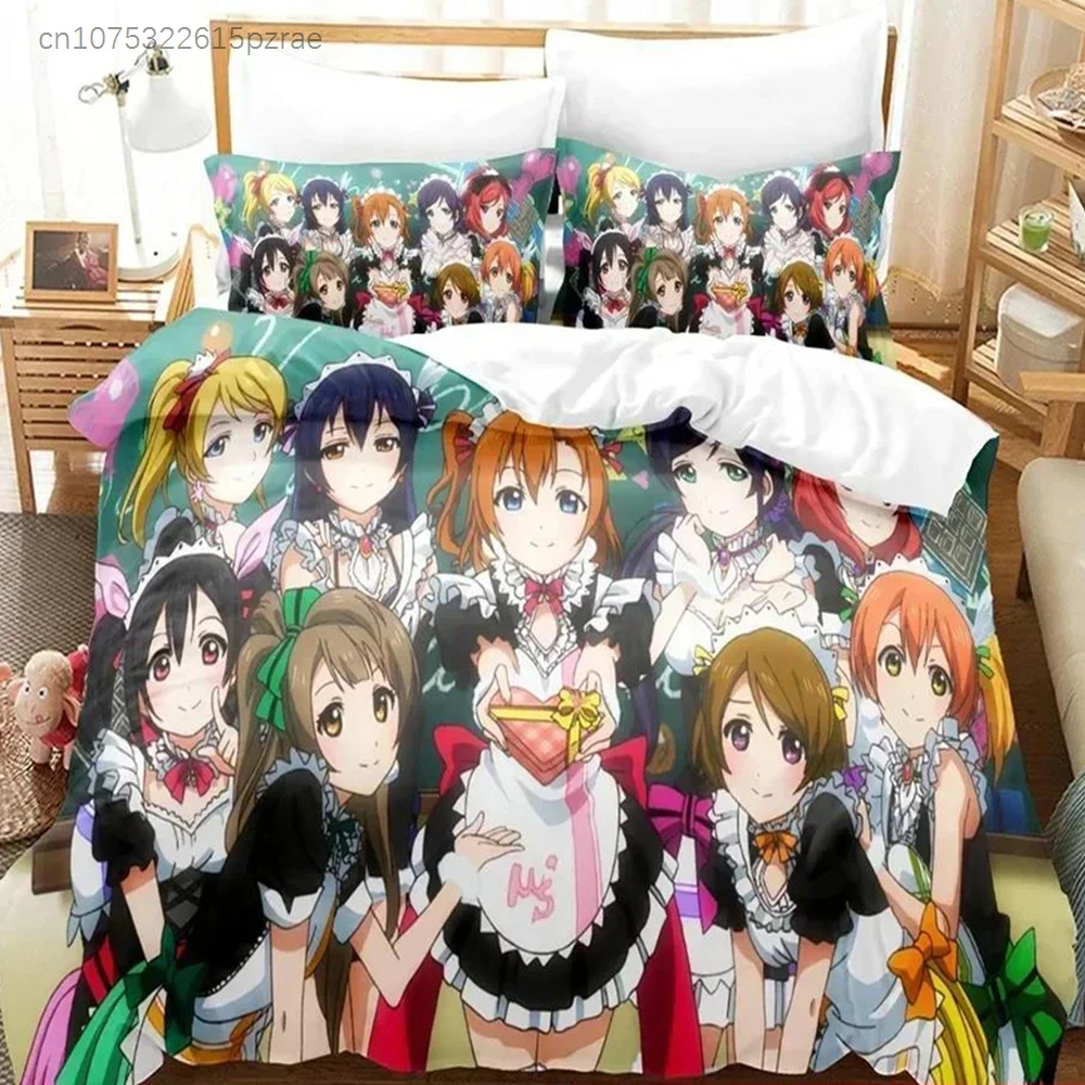 Linen Duvet Cover - Juego de cama Anime 3D The