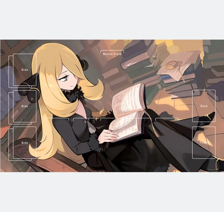 6 أنماط لتقوم بها بنفسك 600*350*2 مللي متر البوكيمون تلعب حصيرة-سينثيا جارشومب معركة بطاقة حصيرة PTCG المطاط معركة حصيرة هدية #4