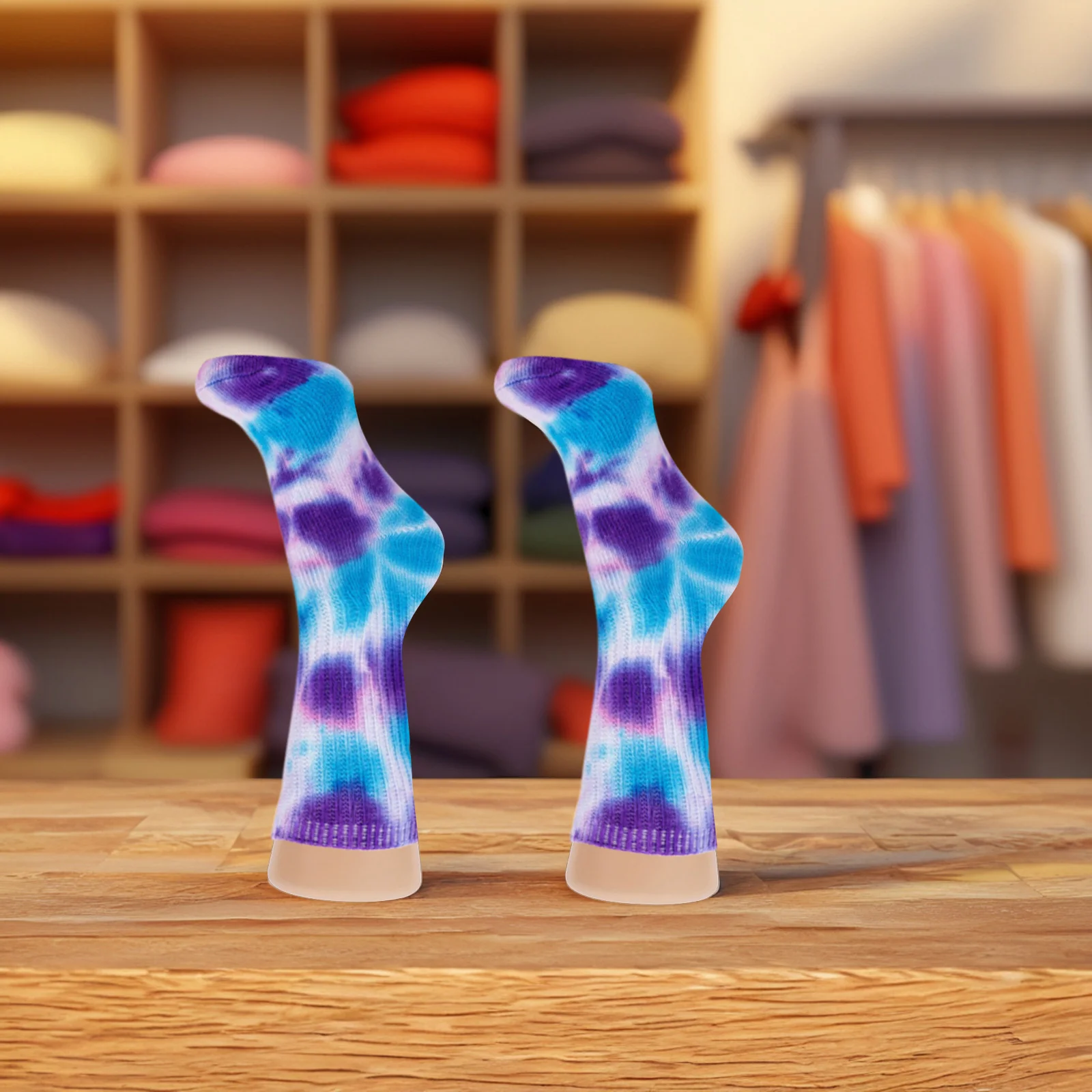 

2Pcs Plastic Mannequin Foot Display Realistic Female Sock Jewelry Stand Showcase Holder for Retail Sock Presentation