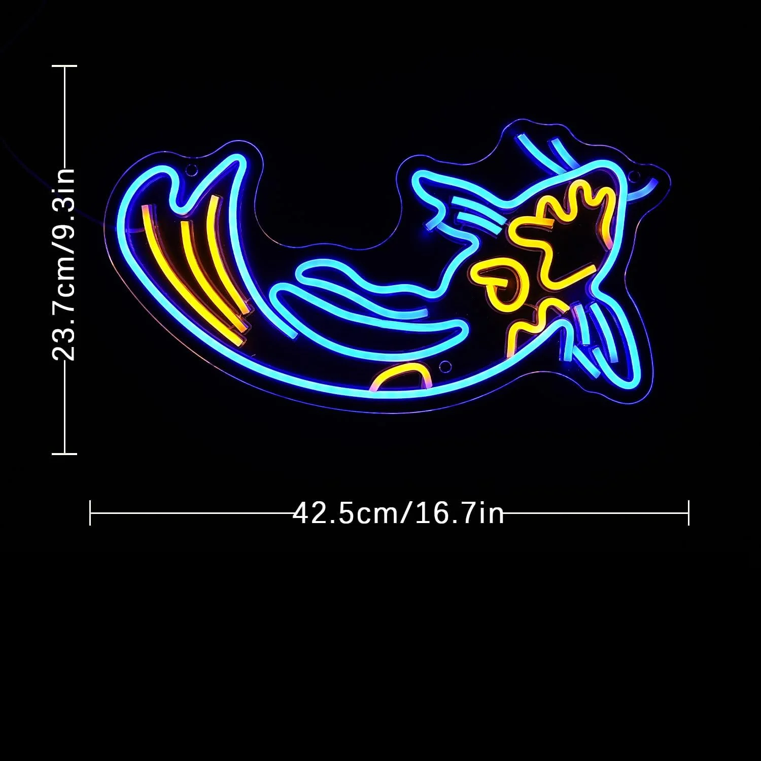 Fish Neon Sign Carp Neon Lights LED Lucky Fish Night Light For Wall Decor USB Powered For Bar Restaurant Office Fish Room Pond