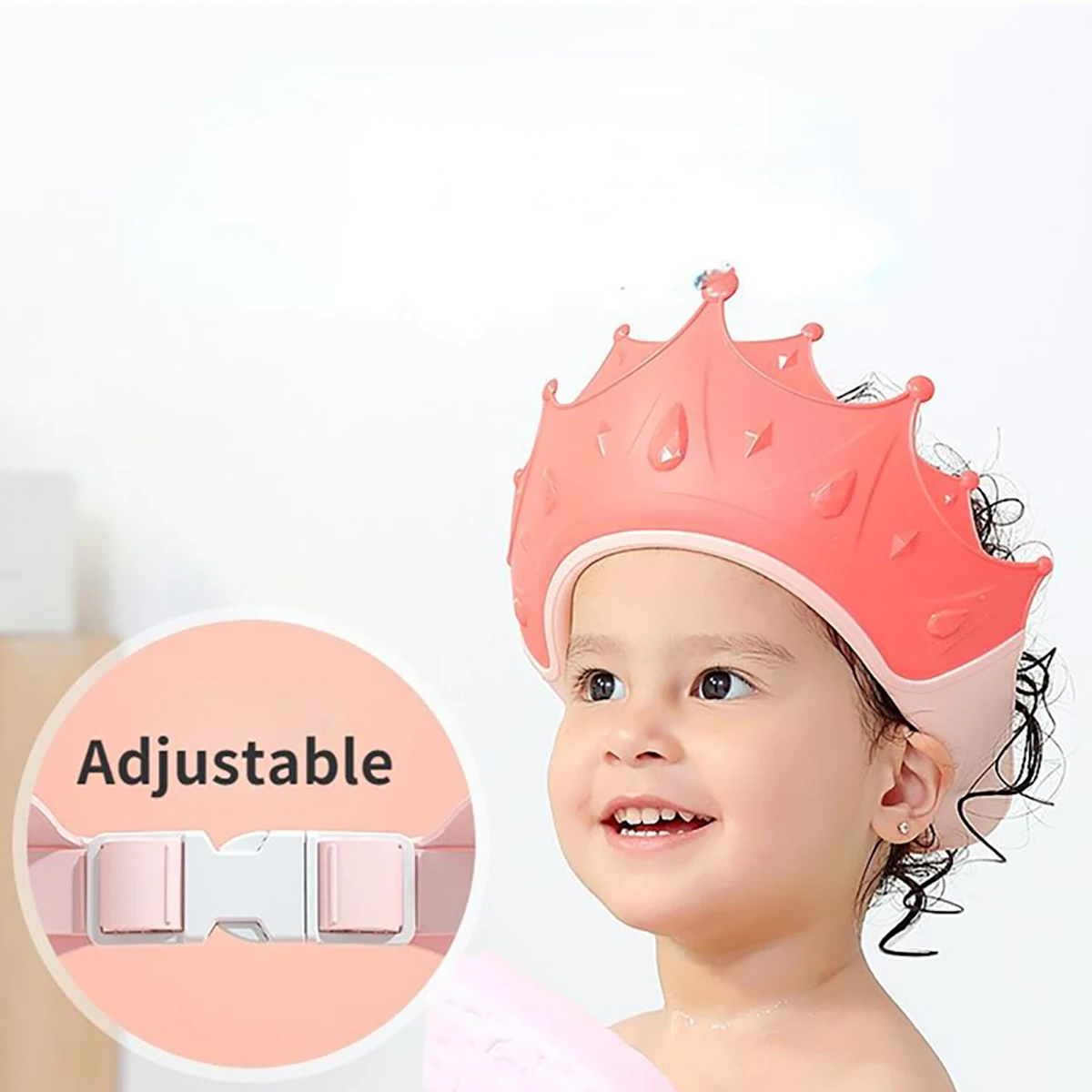 Children\'s shower cap Baby bath cap Shampoo cap Adjustable shampoo cap Mother and baby shampoo cap for children