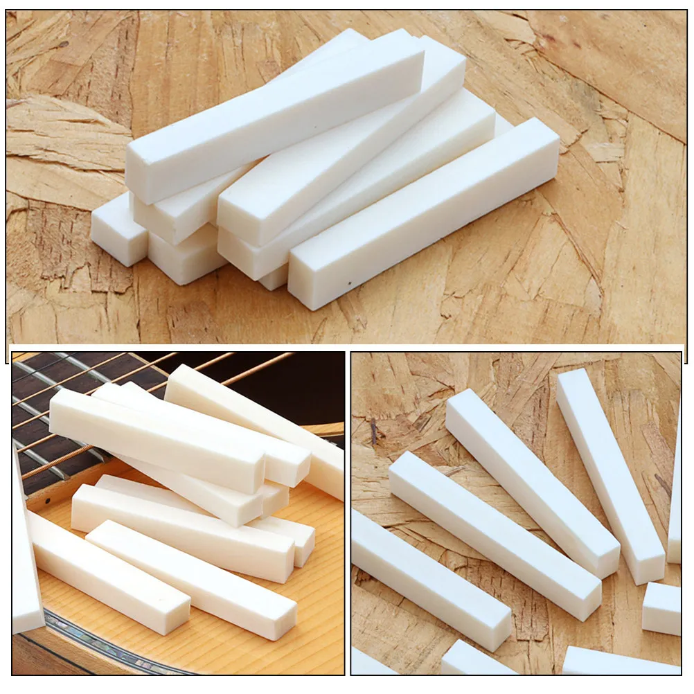 10pcs Guitar Nut Blank Kit for Acoustic, Electric & Classical Guitar – Bone Material, Easy DIY Replacement - view 4