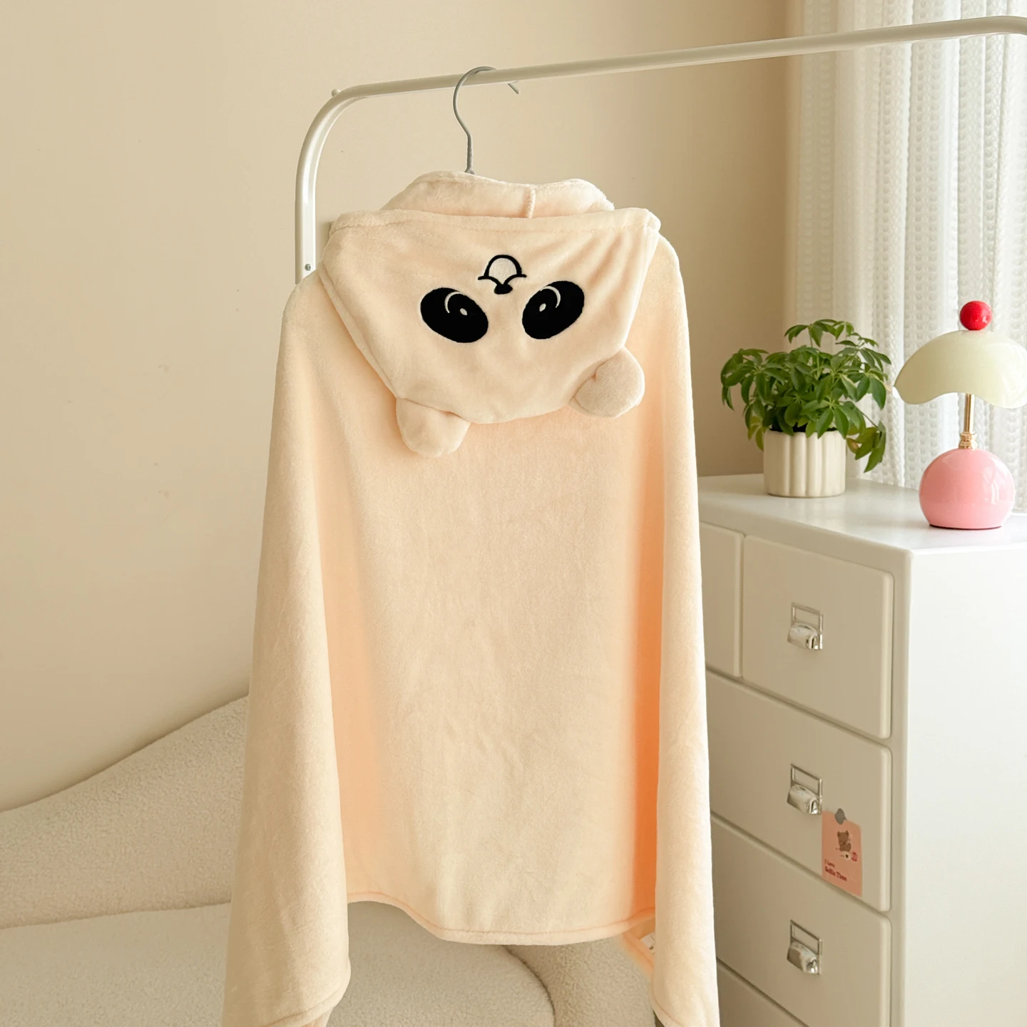 1PC Hooded Blanket Soft Flannel Wearable Blankets Wrap Home Wear Lazy Casual Office Blanket For Women Kids Warm Comfortable