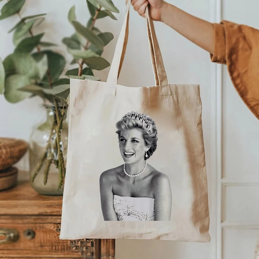 Sacs fourre-tout en toile de la dynastie Lady Diana pour femmes, sac à main graphique, style drôle, film de culte de joueur, cadeau de musique, princesse de Galles