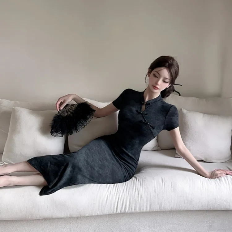 Sexy Lange Verbeterde Dr Dichtgeknoopt Halflange Bodycon Koreaanse Sle Pendelen Herfst Nieuwe Collectie Dames Faion