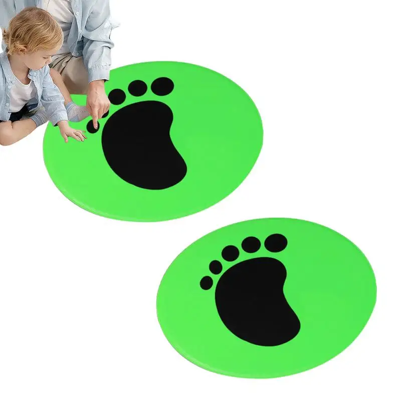 

Football Footstep Training Mat Soccer Dribble Mat 2PCS Non-Slip Soccer Exercise Mat Soccer Dribble Mat Football Doormat Corner