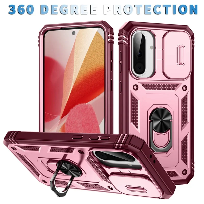 

360°Camera Proctive Phone Case for Samsung Galaxy A56 A36 A26 A16 A55 A35 A25 A15 A54 A14 A53 A13 Ring Holder Heavy Duty Cover