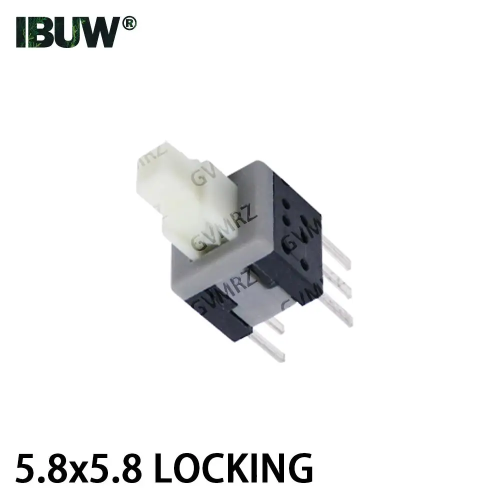 10PCS/50PCS 6 Pin Button Switches Self Locking / UNlock Push Tactile Power Micro Switch  5.8x5.8 7x7 8x8 8.5x8.5mm