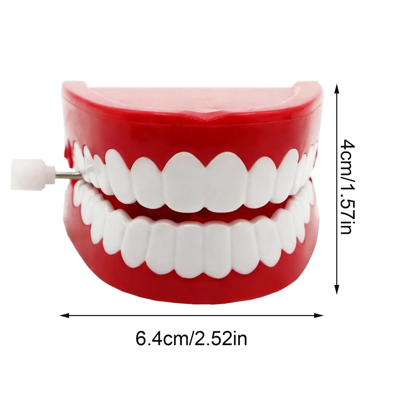 Wind Up Teeth Toy Funny Clockwork Gag Dentures Joke Toys for Kids Children Family Friends Adults Boys Girls