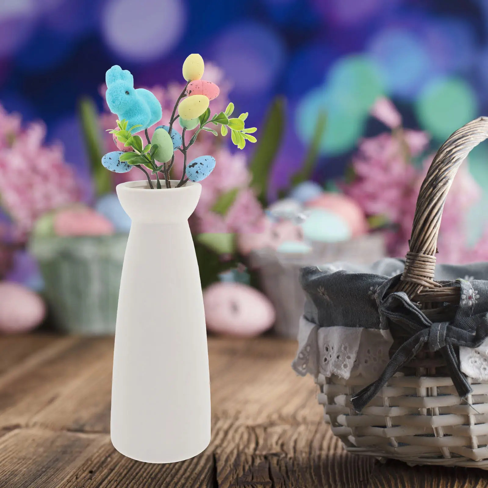 

Искусственная пасхальная ветка с яйцами, разноцветные пенопластовые зайчики, весенние украшения, центральные элементы для пасхального стола, цветочные стебли, праздничный декор