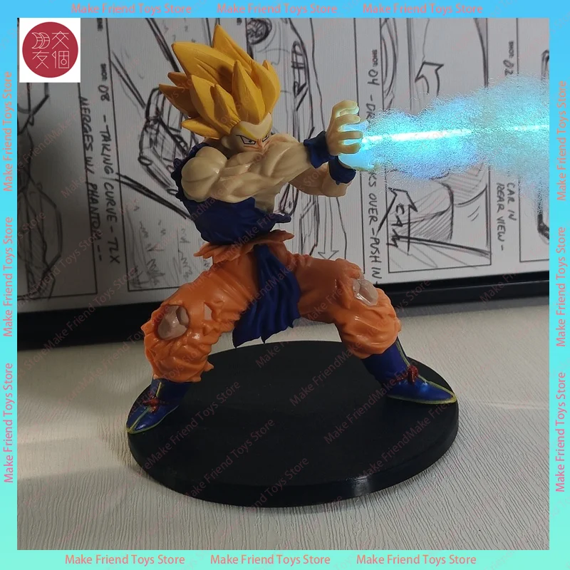 

Aa на батарейках Dragon Ball Z Goku Kakarot Светодиодный ночник Настольная лампа Аниме Декор из смолы Rgb Изменение цвета Kamehameha Theme G