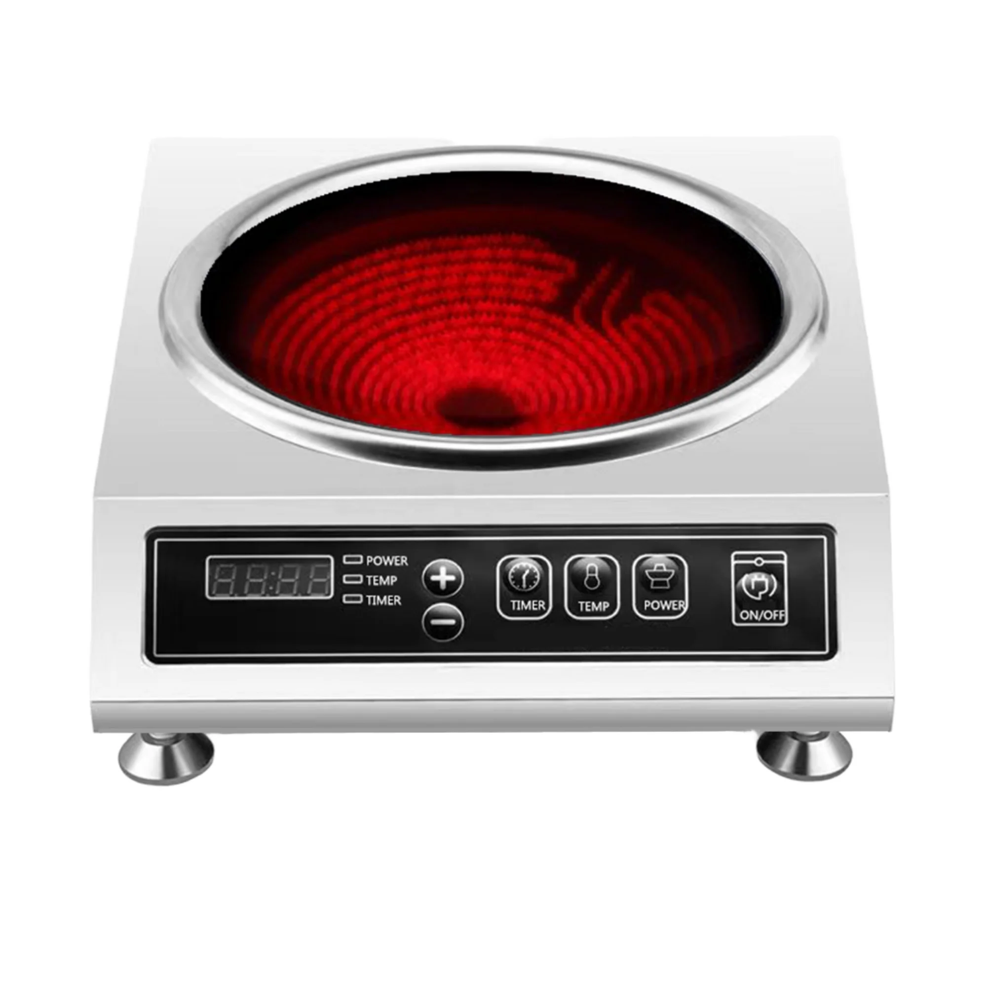 

Новая индукционная плита 3500 Вт, коммерческая варочная панель с одной конфоркой и четырьмя функциями, электрическая плита-плитница