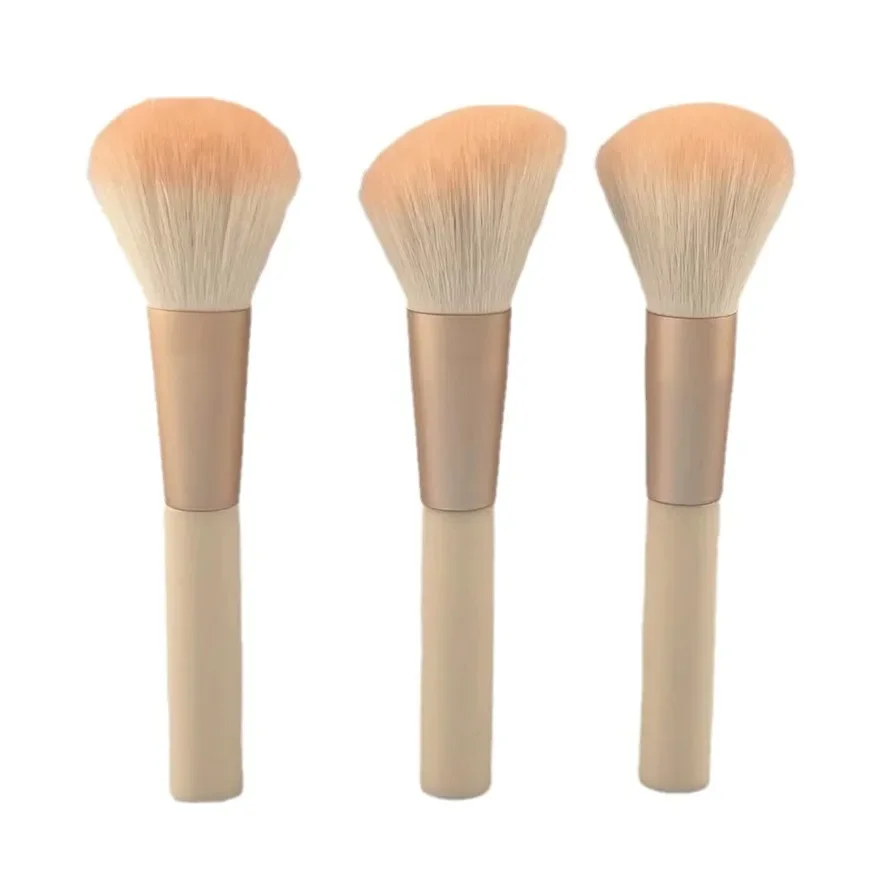 Brosse de toilettage en fibre de style court portable, outil de maquillage, fard à joues en poudre, grand