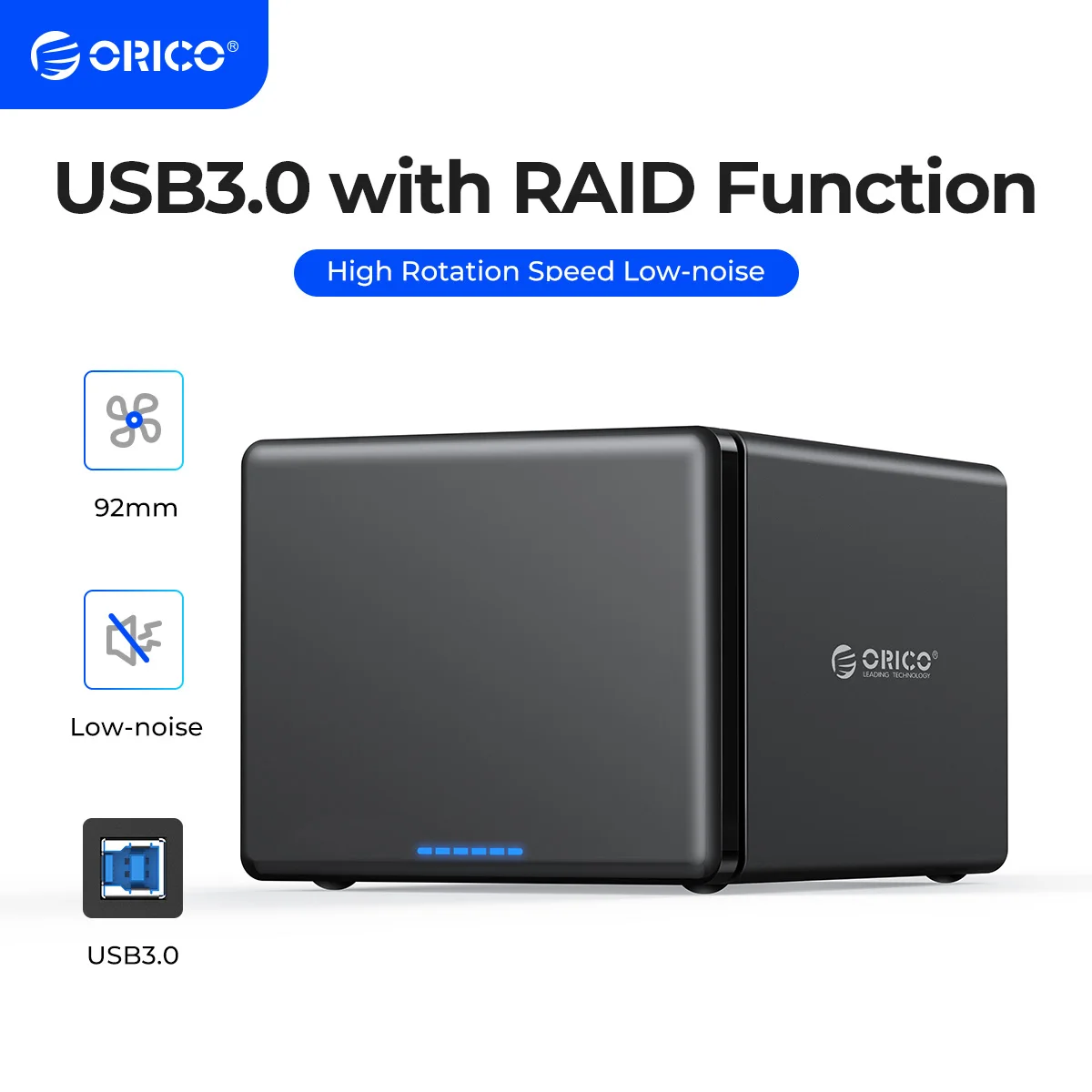 

Док-станция ORICO NS Series 4/5 Bay, 3,5 дюйма, USB3.0, 78 Вт