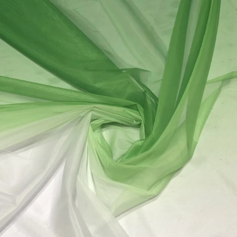 Градиентная шифоновая сетчатая ткань для украшения танцевального костюма, ткань для шитья своими руками, материал на метр