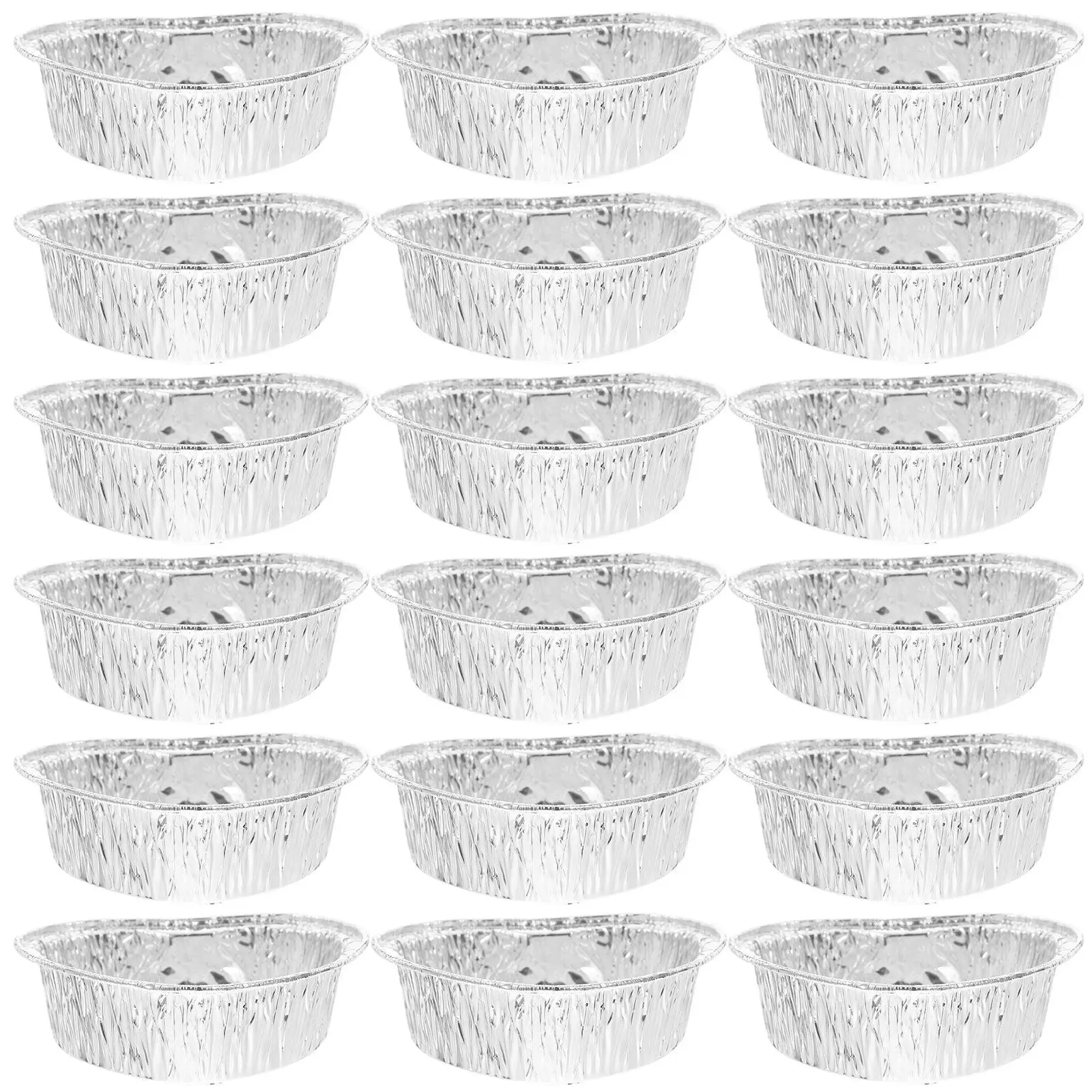 50Pcs Heart Shaped Foil Baking Molds Versatile Heatproof Disposable Cups for Egg Tarts Cakes Mini Pies Outdoor Picnic Wedding