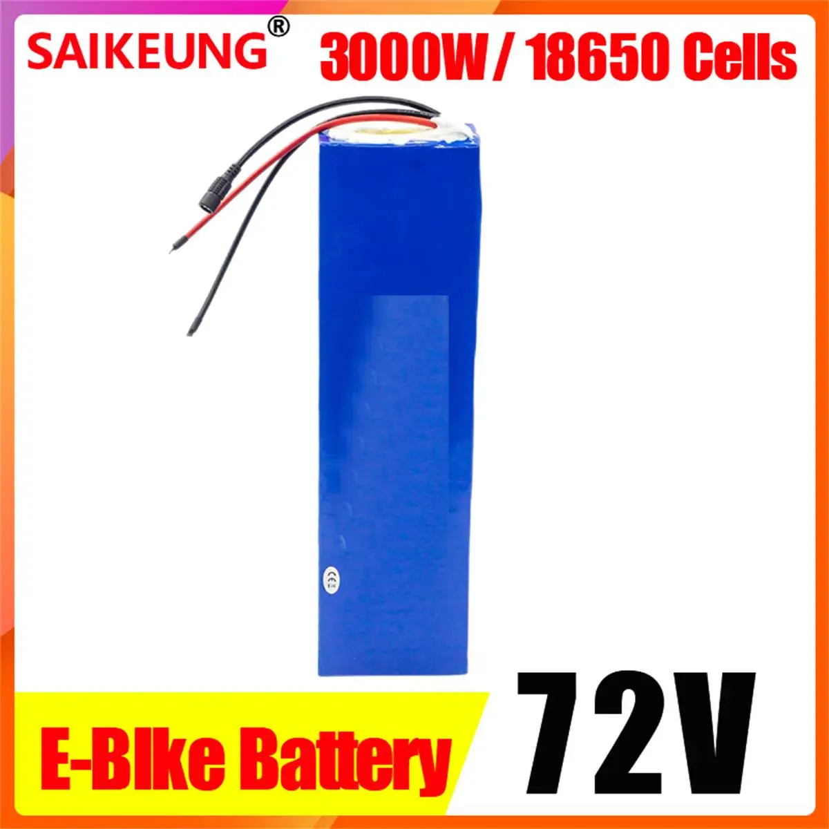 72v battery Electric Bicycle Conversion Kit 20 30ah 40 50ah 60ah 3000w Li-ion Pack Bike Motor Scooter Ebike Battery with Charger