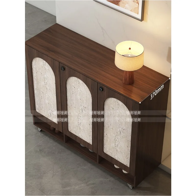 Pulley removable shoe cabinet household wall large capacity fingerprint lock locker elevator hall shoe cabinet