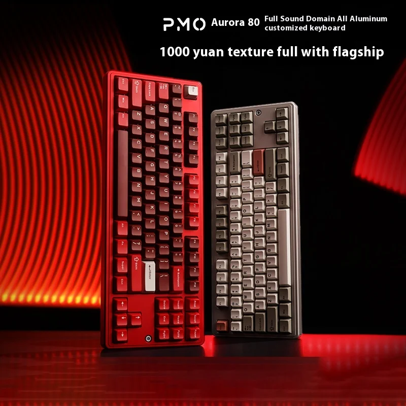 Pmo Aurora 80 Customizable Mechanical Keyboard Aluminum Wired Bluetooth 2.4g Gaming Keyboard Controller 87 Keys