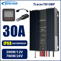EPEVER 30A MPPT Solar Charge Controller 12V 24V Auto Waterproof IP68 Max PV Input100V Tracer7810BP Solar Regulator
