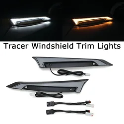 NEW Motorcycle Chrome/Black Tracer Windshield Trim Lights For Harley CVO Road Glides Special 2015+UP 2023 2022 2021