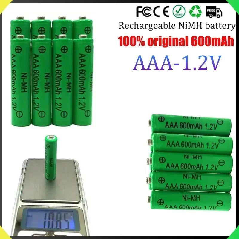 

New Pilas Aaa Racargables AAA NiMH Battery 1.2V Pila Recargable 600mAh for Flashlight Electric Toy Remote Control Backup Battery