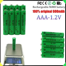 New Pilas Aaa Racargables AAA NiMH Battery 1.2V Pila Recargable 600mAh for Flashlight Electric Toy Remote Control Backup Battery