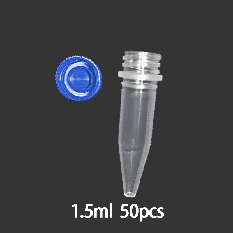 50pcs/bag 1.5ml Screw Top Centrifuge Tube Sterile Experimental High Quality Refrigeration Tube Volume Vials