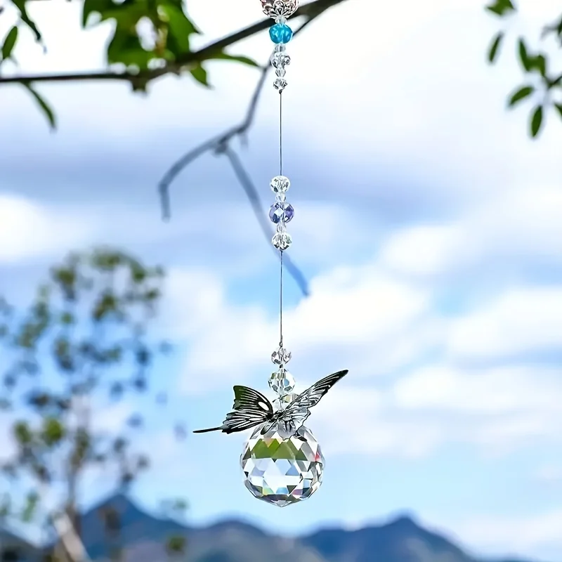 A beautiful butterfly crystal sun catcher in a set, perfect as a home decoration for Valentine's Day or birthday gifts