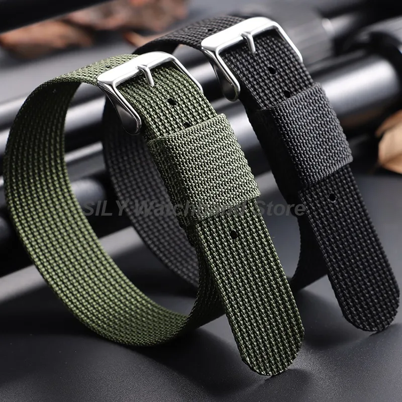 Bracelet en Nylon tressé 18/20/22mm pour Seiko, Bracelet en tissu Nylon pour hommes, Bracelet de montre en Nylon respirant pour sport militaire, pour Omega