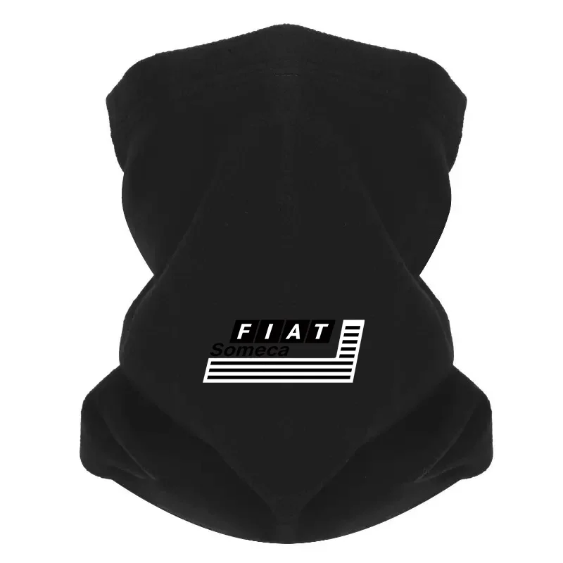 Fiat Someca diseño de rayas negro blanco hombres bufanda al aire libre máscara cuello polaina sombrero mujer gorra a prueba de viento mantener caliente invierno Mult