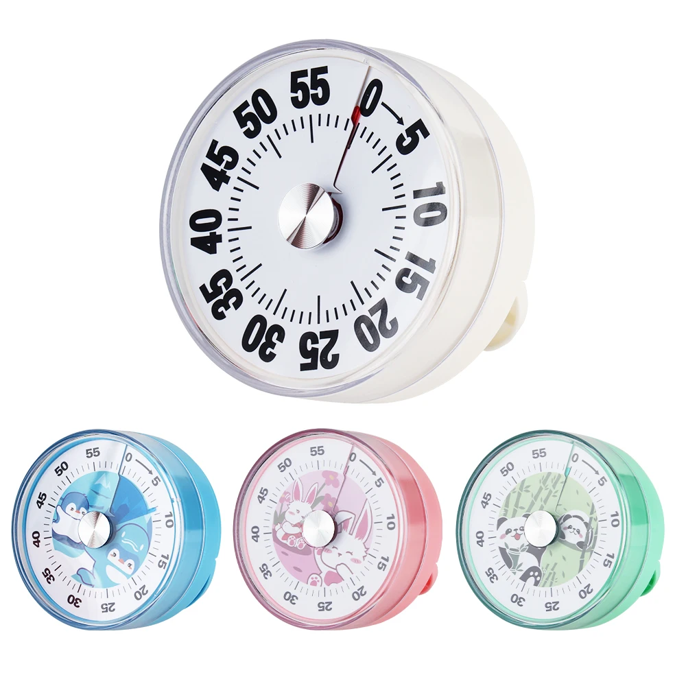 Mechanical With Loud Alarm Kitchen Timer Alarm Cooking Timer Magnetic Clock Timer 60-Minutes for Students Teachers Visual Timer