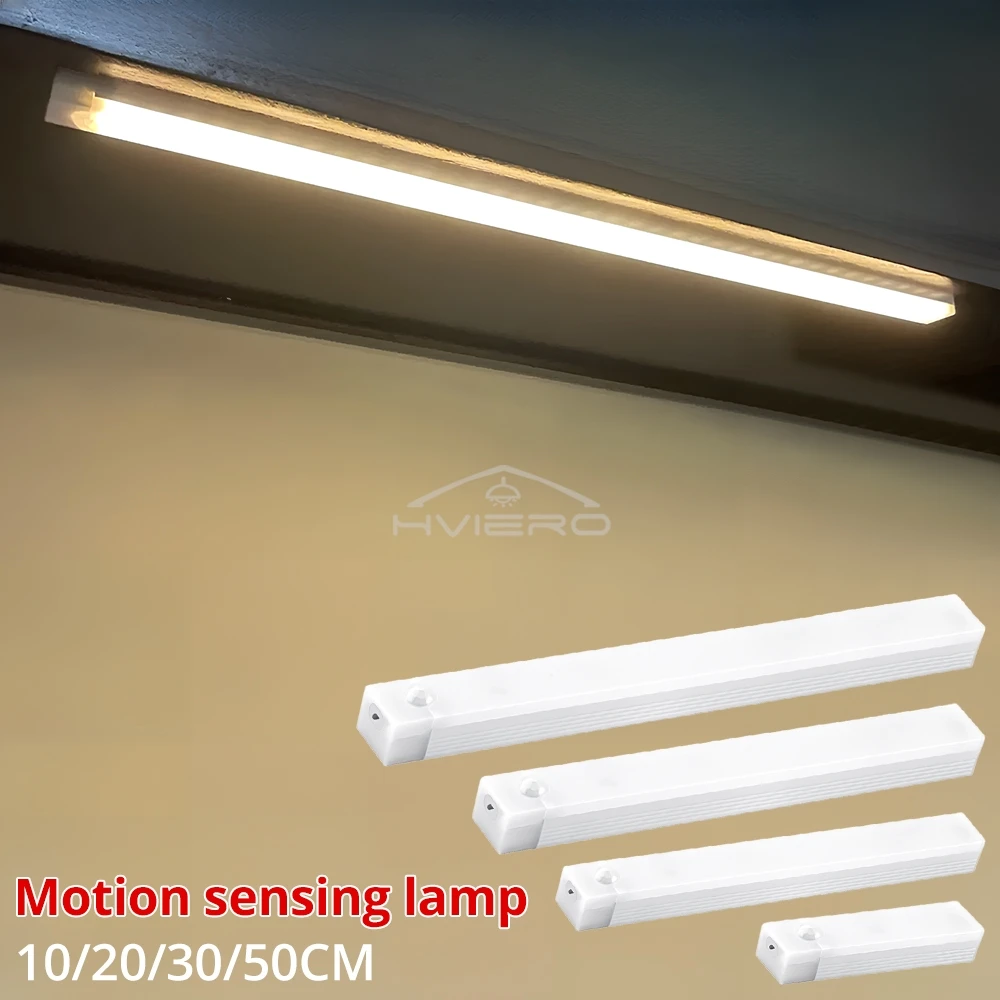 Rechargeable Motion Sensor LED Bar Light Induction Night Light Portable Cordless Magnetic Cabinet Lamp for Kitchen Bedside Room