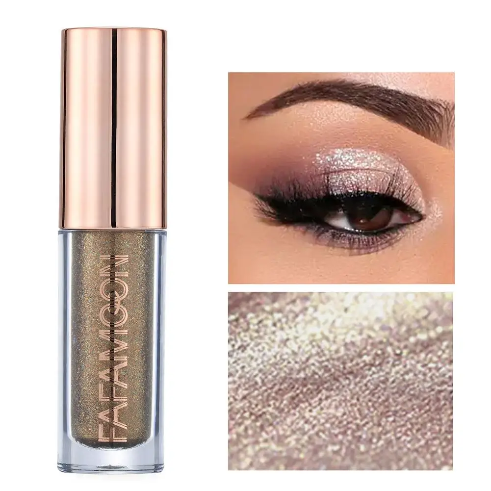 液体アイシャドウ パール光沢のあるファインフラッシュスパンコール 持続的な形成メイクアップ 高速汗防止アイライナーフィルム 速乾性 W0K1