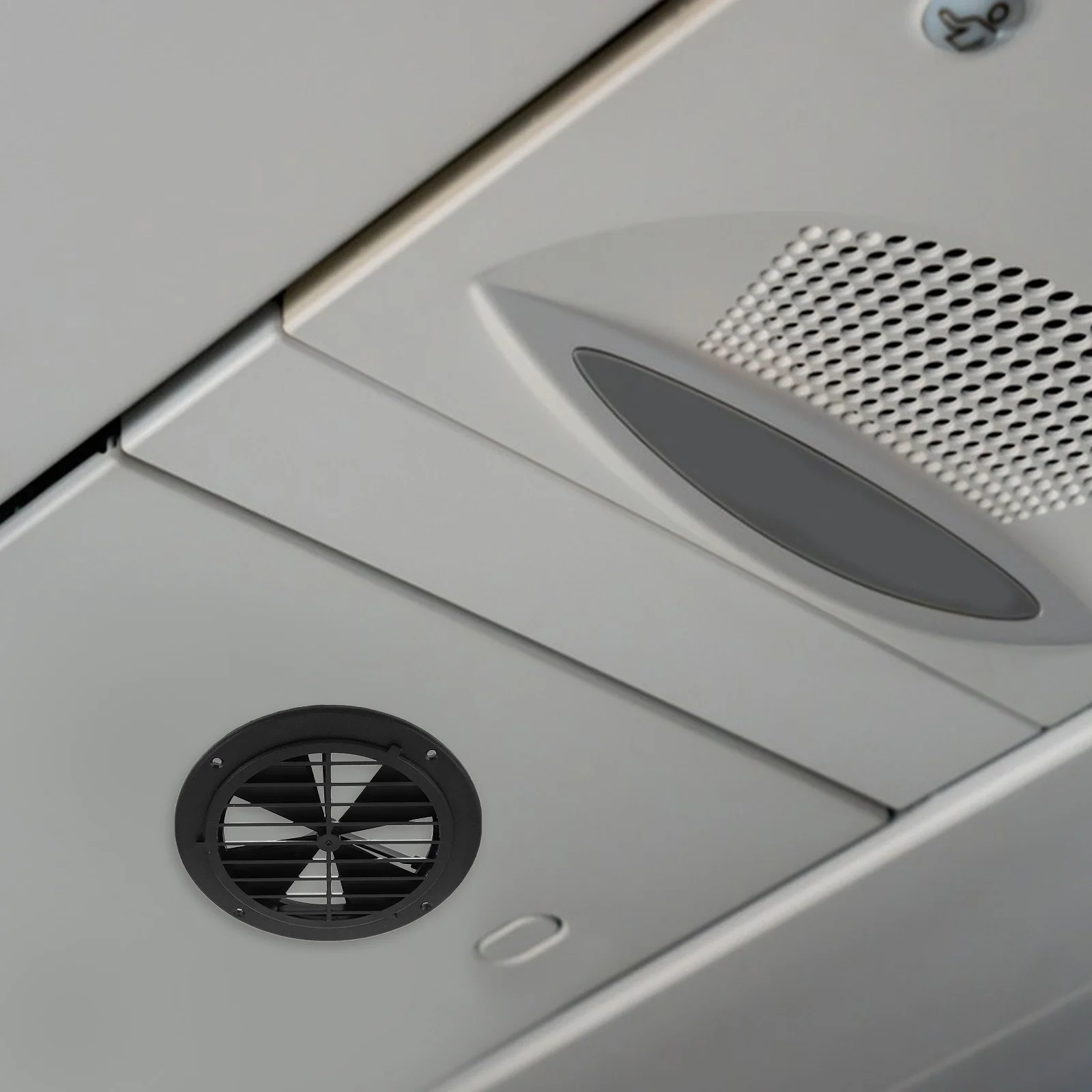 

Round Rv Vent Cover Air Outlet Grille Louvered Ventilation Panel for Yacht Trailer Ceiling Wall Air Exhaust Vent
