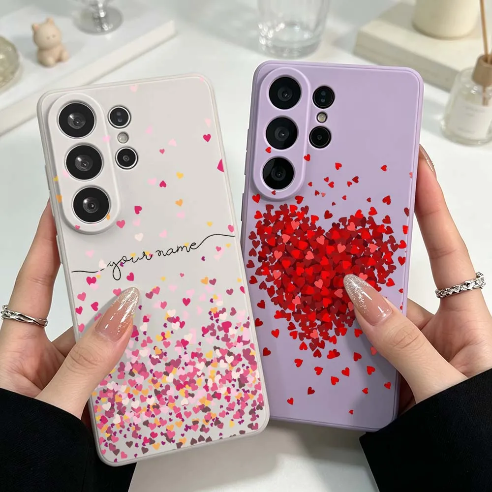 Innovative Heart Pattern Cover For Samsung Galaxy S26 S25 S24 S23 S22 S21 S20 Ultra Plus FE Soft Liquid Phone Case