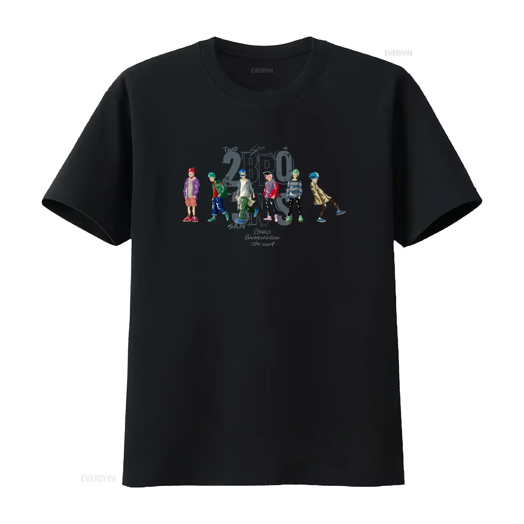 T Shirt 2Bro Brother 3Rd Person 3Ns Tgsb White L Size Tokyo Game Show vintage Washed Soft Top For Everyday Wear graphic