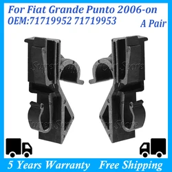 For Fiat Grande Punto Rear Parcel Shelf Clips Plastic Clamp Black Cramp 1 Pair 71719952 71719953 Interior Accessories