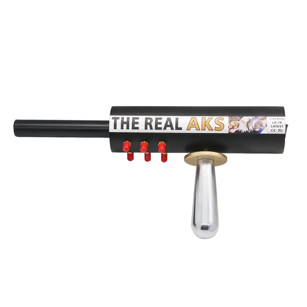 

The Black 6 Antennas Real AKS Long Range Gold Detector With Plastic Case for Silver Gem Diamond + Filter