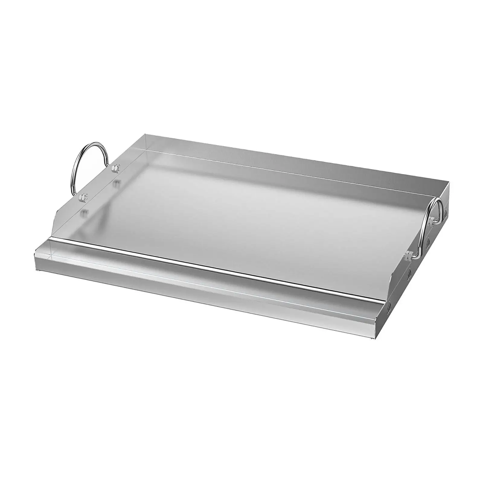 Stainless Steel Cooking Griddle Portable Flat Grill Plate Outdoor BBQ Cooking Tools for Gas Grill Kitchen Barbecue Picnic Kit