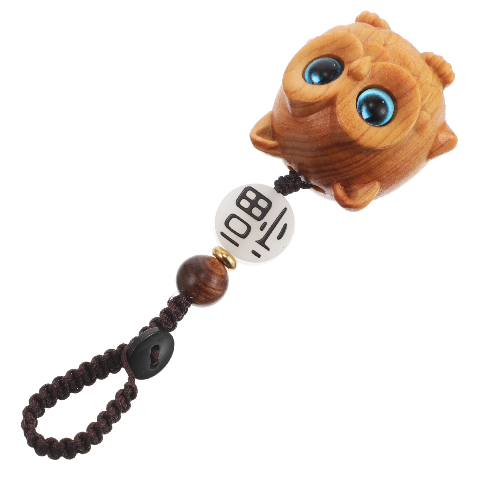 

Owl Wooden Keychain Hand-Carved Car Key Holder Carving Key Ring For Keys Bag Charm Purse Decoration Hanging Ornament